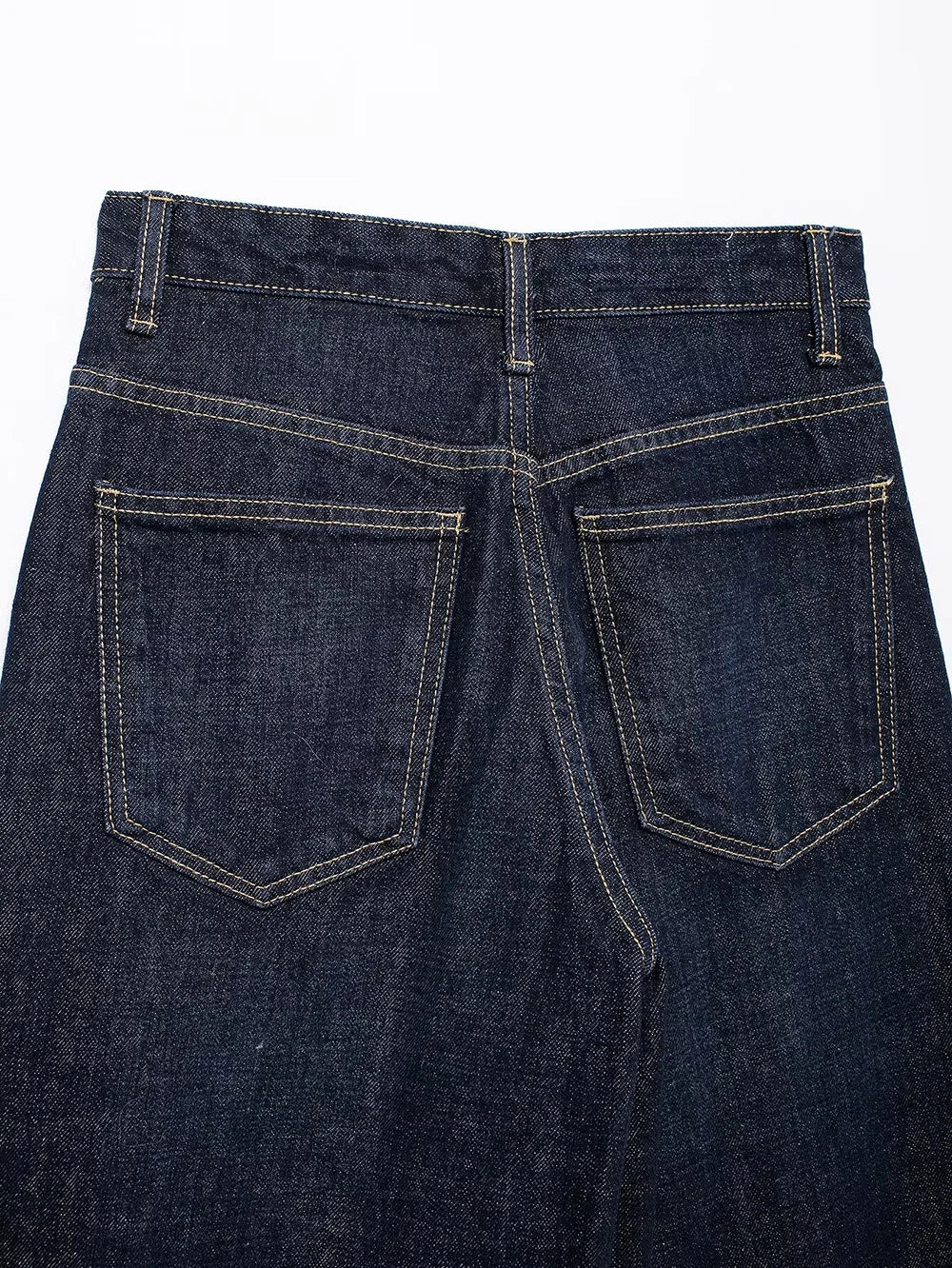 Jeans asymétriques à taille haute et à jambes larges pour femmes nouveaux modèles de base mode polyvalente pantalons droits pantalons