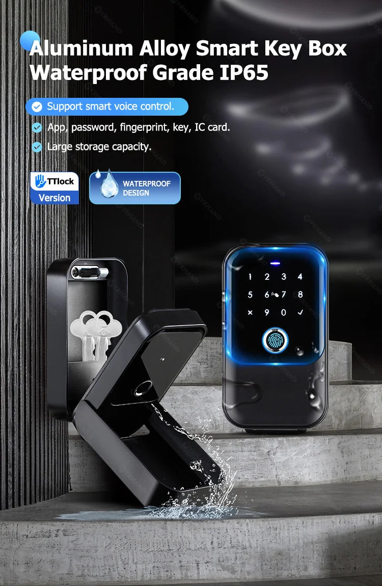 TTlock-Boîte de verrouillage à clé intelligente, sans fil, électronique, application, code numérique, Bluetooth, coffre-fort pour hôte
