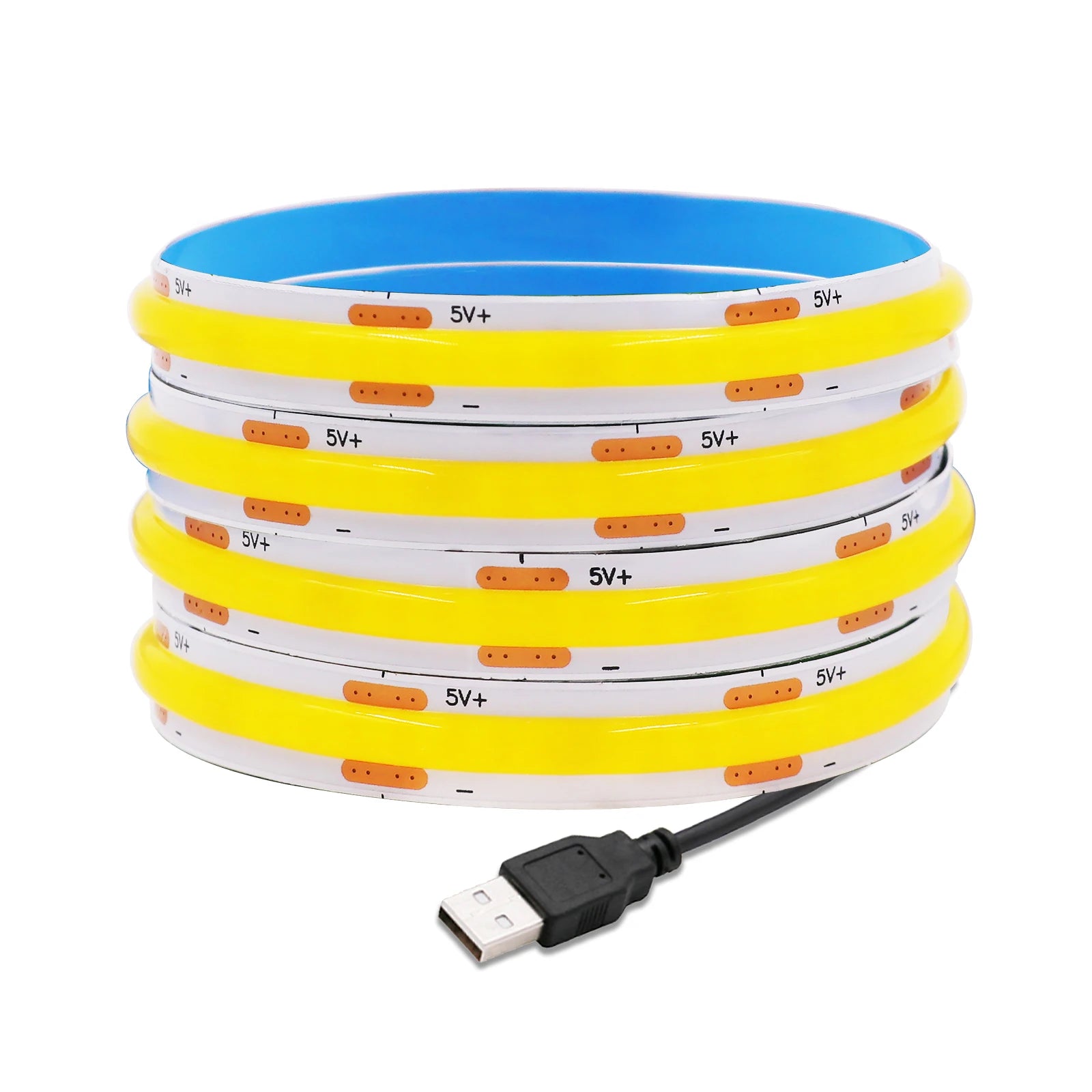 5V USB LED Strip Light, 320 LEDs/M COB, Dimmable Touch Sensor Switch/Push Switch, DIY, TV Mirror, Backlighting, Night Light for Room