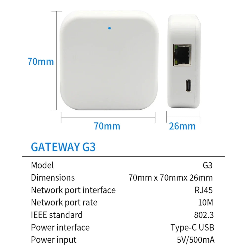 TTLOCK passerelle G2 G3 G3P G4 Bluetooth vers Wifi passerelle Hub WIFI/RJ45/POE/4G TLE pour serrure de porte de maison intelligente Ttlock App contrôle de téléphone
