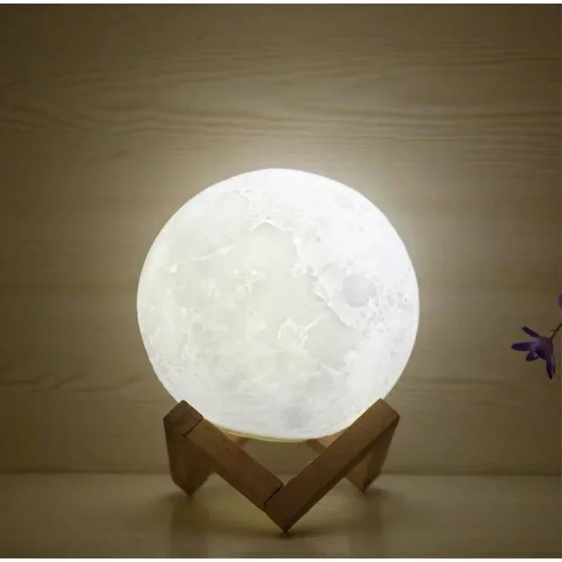 8CM LED veilleuse impression 3D lune lampe chambre décor MoonLight pour enfants cadeaux décorations créatif chevet atmosphère éclairage