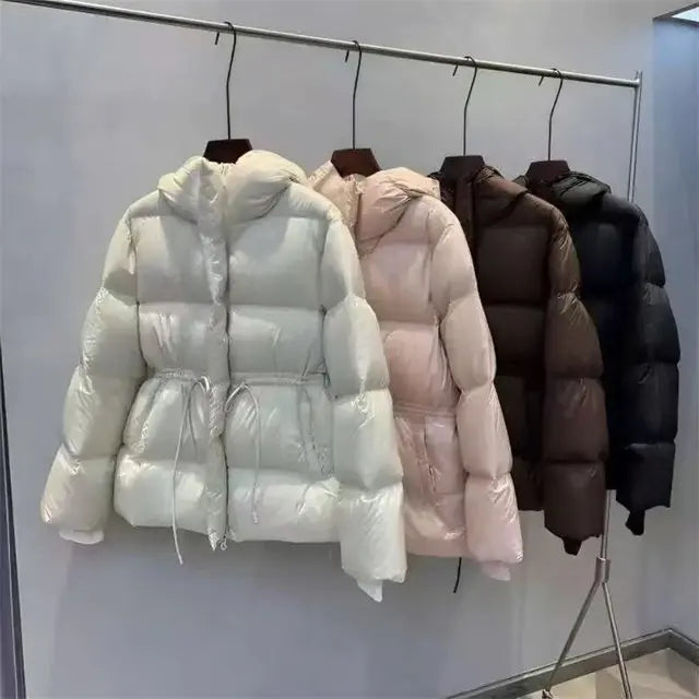 Veste femme 2025 nouveau hiver Parkas femme vers le bas coton pardessus à capuche décontracté épais chaud rembourré manteau court dames vêtements d'extérieur hauts