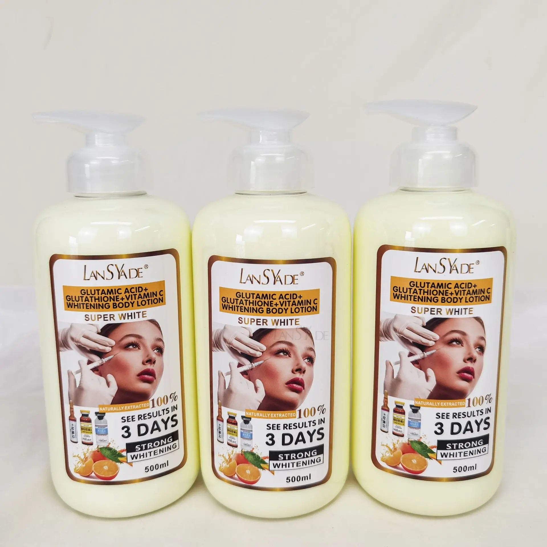 VC Glutathion Body Gratitude Facial Nourrissant, Raffermissant, Éclaircissant, Hydratant, Blanchissant, 500ml
