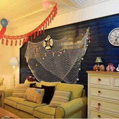 Decorative fish net for underwater party, 7.5 inches, dining room decoration ornaments, summer beach decor, children's birthday party decor