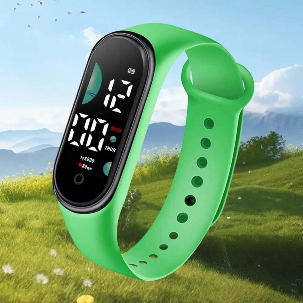 Montre de sport électronique pour enfants, étanche, grand écran de police, affichage LED, Shoous, date automatique, calendrier complet, montre numérique