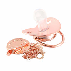 26 lettres bébé attache-sucette or Rose Bling porte-sucette Silicone sucette mamelon factice bébé douche cadeaux
