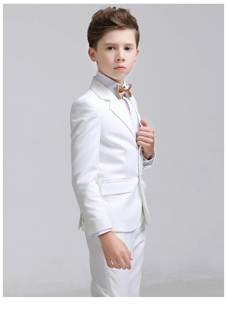Formal suit for boys, for weddings, white party blazer, trousers, christening outfit, children's suit, prom tuxedo set for men and teenagers