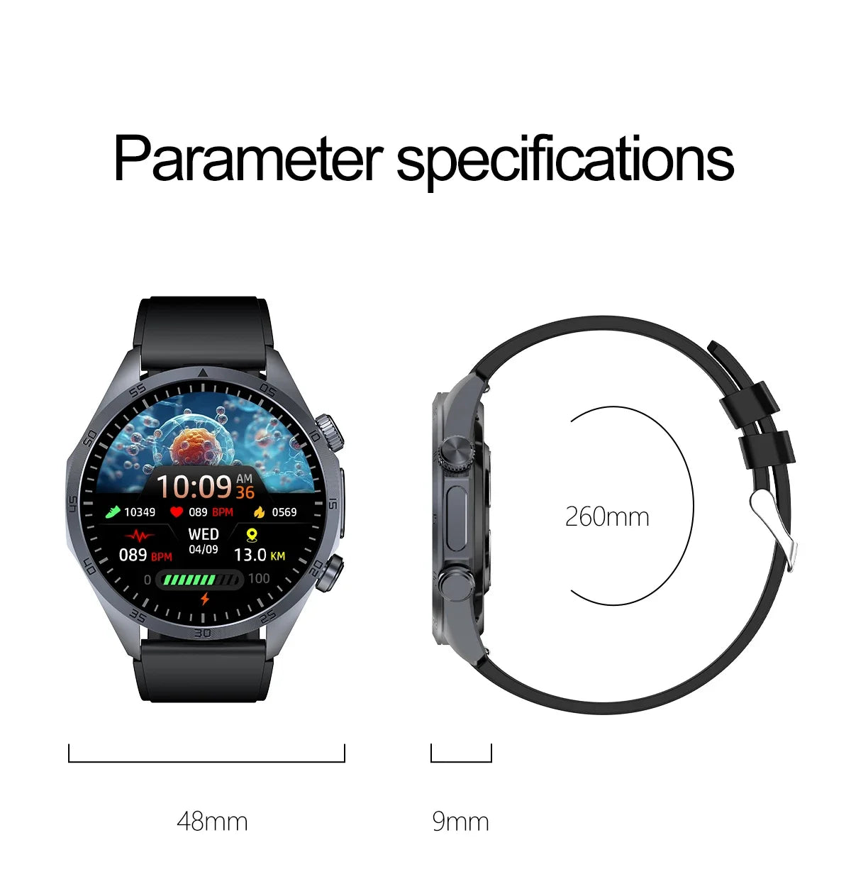 2025 nouvelle montre intelligente hommes pour huawei pression artérielle santé montre CES sommeil pulsé thérapeutique acide urique lipides sanguins graisse corporelle