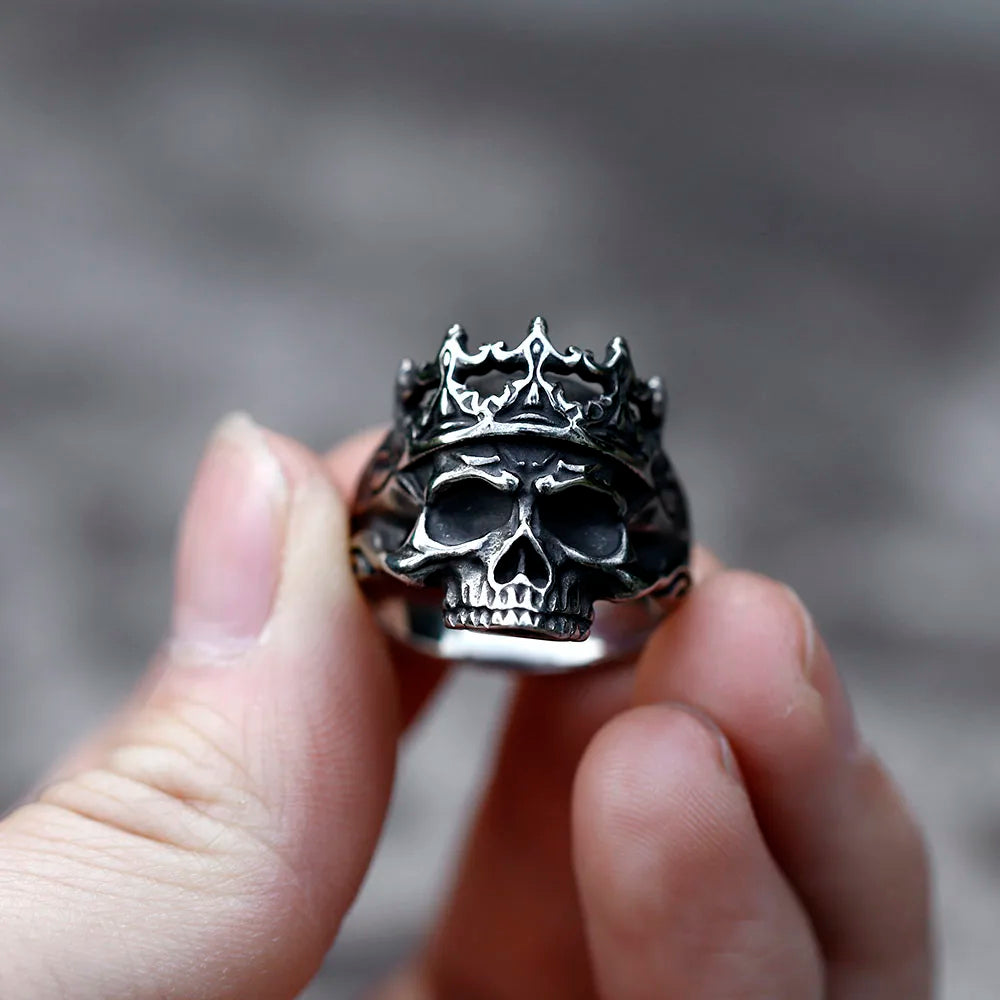 Bagues en acier inoxydable 316L pour hommes, Vintage, Halloween, gothique, crâne de Calvarium, punk, bijoux à la mode, livraison gratuite, nouvelle collection 2022