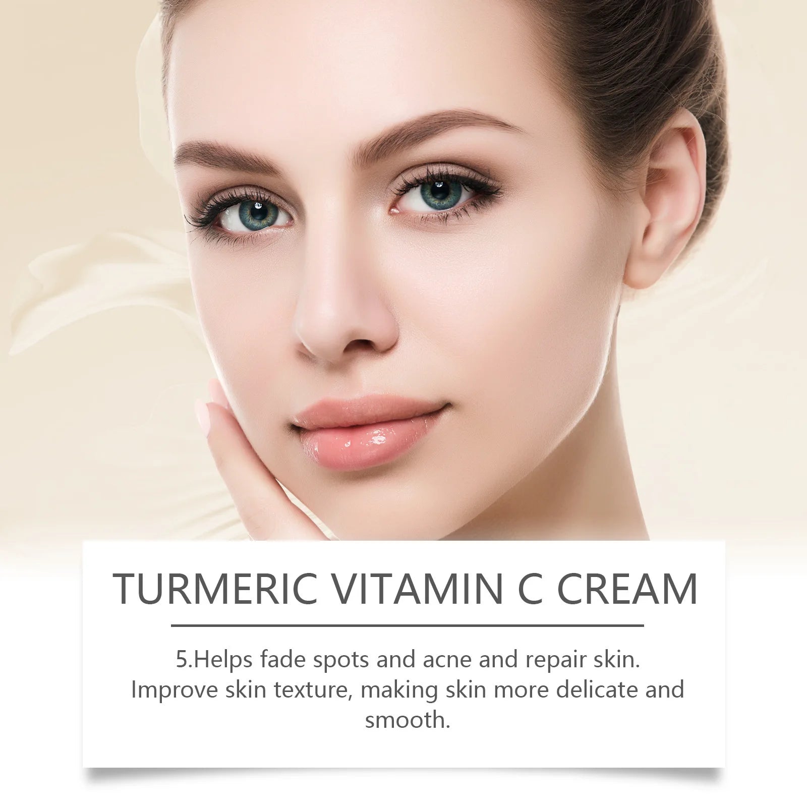 Nettoyant au curcuma, contrôle de l'huile, élimination des taches foncées, Anti-acné, nettoyage en profondeur, rétrécissement des pores, crème hydratante à la vitamine C