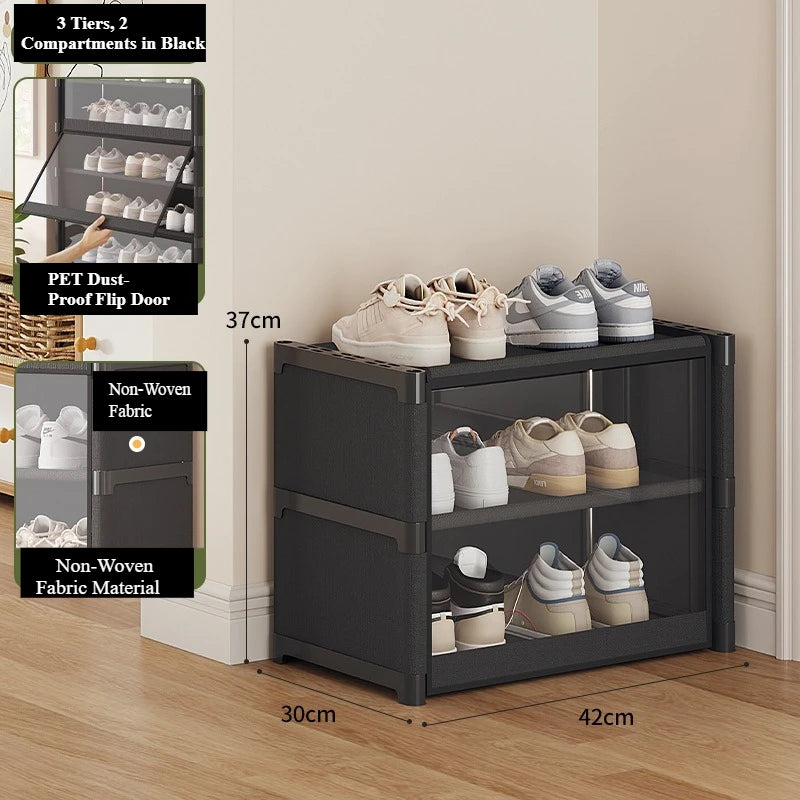 Étagère à chaussures-armoire de rangement à chaussures organisateur de chaussures Vertical pour placard entrée coin chambre-épilable bricolage étagère à chaussures étroite
