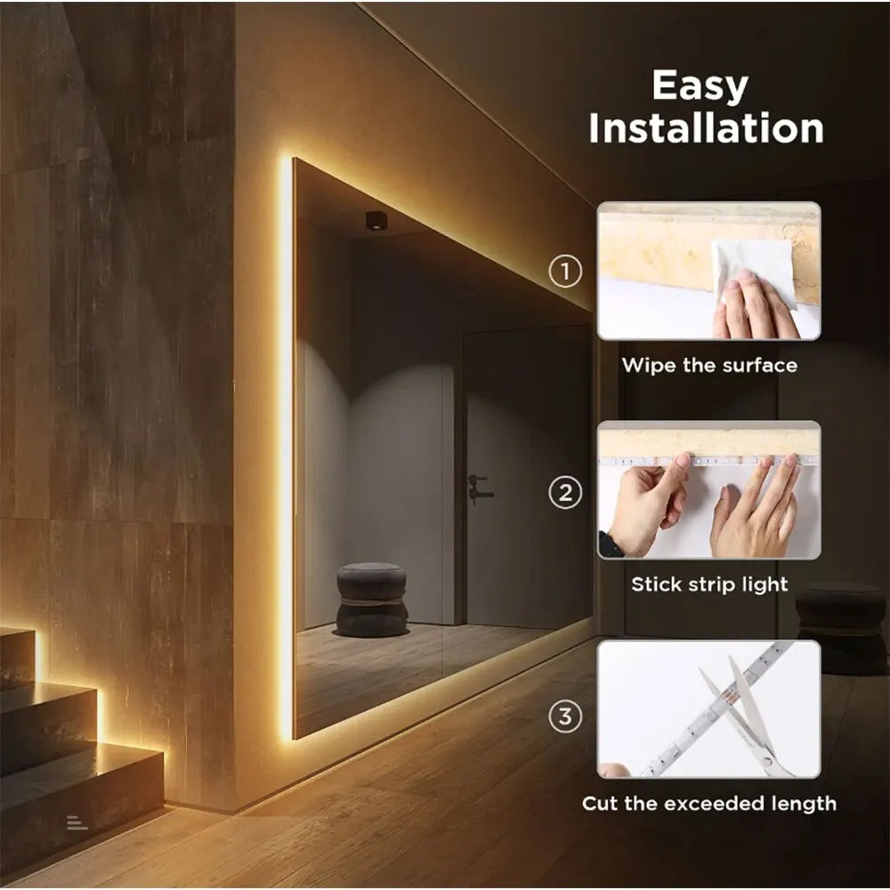 5M USB Led Bande Lumières RGB 2835 60 LED Bluetooth APP Contrôle Luces Led Flexible Diode Décoration Pour Salon Lampe Ruban