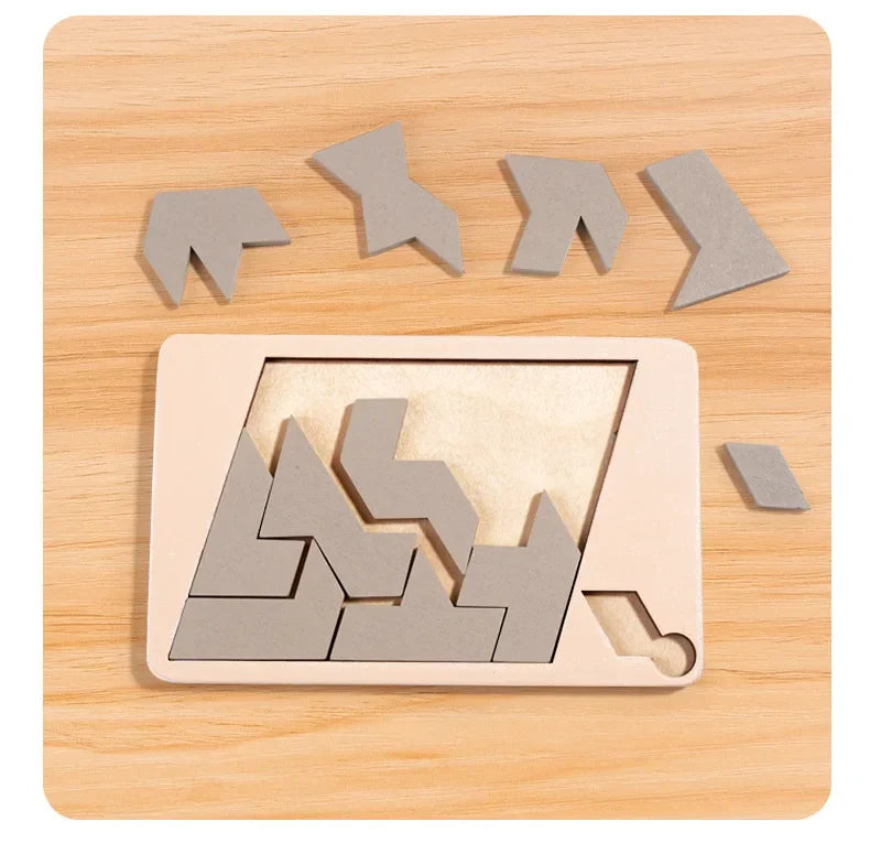 Puzzles géométriques en bois défi Impossible combustion du cerveau décompression qi esprit casse-tête pour adultes enfants