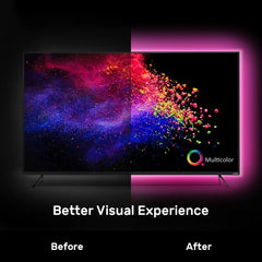 Ruban LED TV , SMD 5050 RGB Bandes Lumineuses USB avec Télécommande App Rétroéclairage TV Multicouleur pour 40-60in TV, pour maison chambre à coucher décoration [Classe énergétique A+]