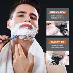 Mousse à raser pour hommes, 60ml, douce, non irritante, propre, lisse, adoucit les favoris, barbe, crème de rasage pour hommes, accessoires de toilettage