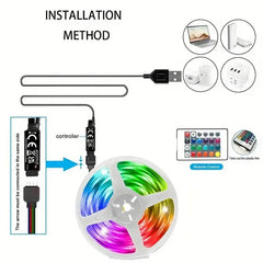 Bande lumineuse Led USB RGB, 5m, 10m, 20m, 30m, avec contrôle par application, ruban Flexible, pour la décoration de la pièce de la maison