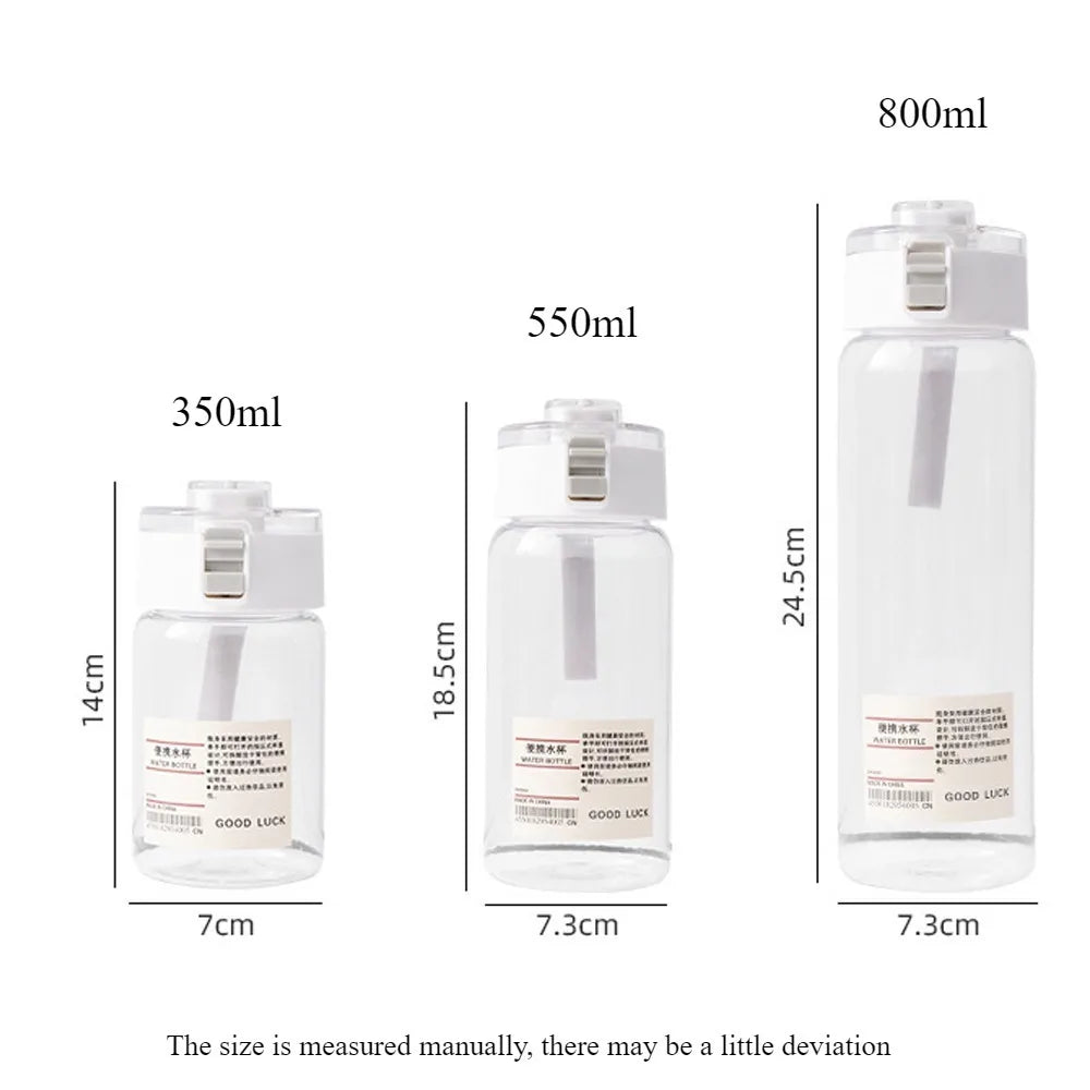 Bouteille d'eau transparente pour enfants, 350/550/800/ml, réutilisable, anti-fuite, Durable, avec bouchon à boire