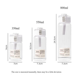 Bouteille d'eau transparente pour enfants, 350/550/800/ml, réutilisable, anti-fuite, Durable, avec bouchon à boire