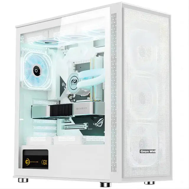 PC de jeu avec processeur A8-7680/512G SSD/16GB RAM 3200 mo DDR3/Windows 11 HD graphiques blanc pc gamer jeu mini pc