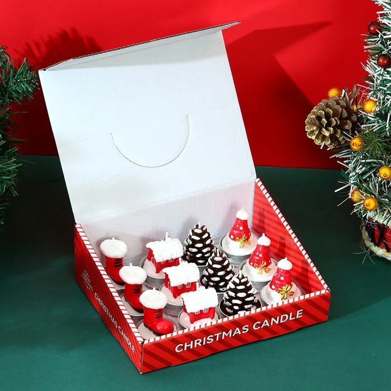 Bougies d'anniversaire sans fumée, 12 pièces, fournitures de décoration de noël, atmosphère, fabrication de bougies de noël, parfums, huile paraffine