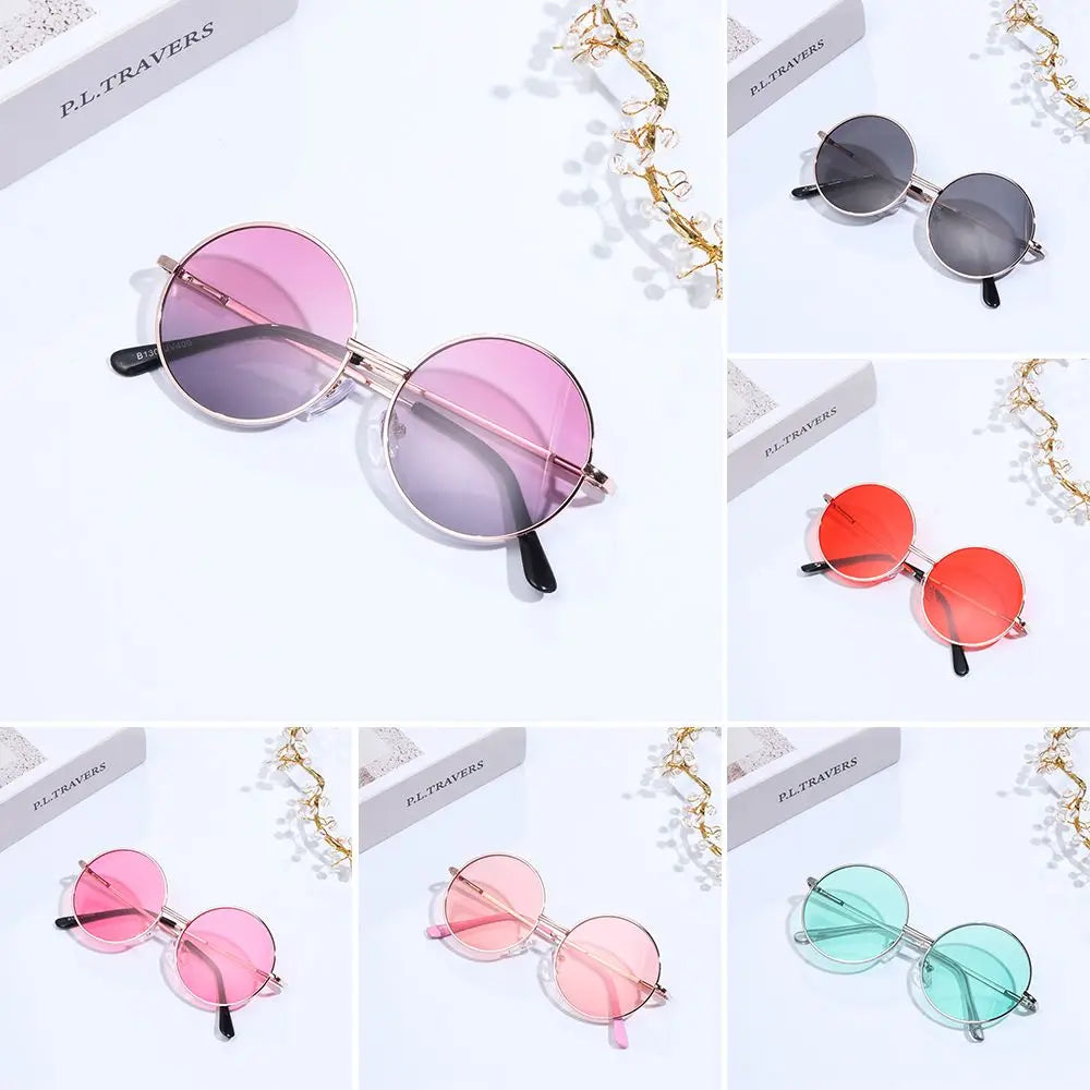 Lunettes de soleil à monture ronde rétro pour enfants, lunettes de protection UV400, verres noirs, roses, rouges, garçons, filles, enfants, mode, été, nouveau, 14mm