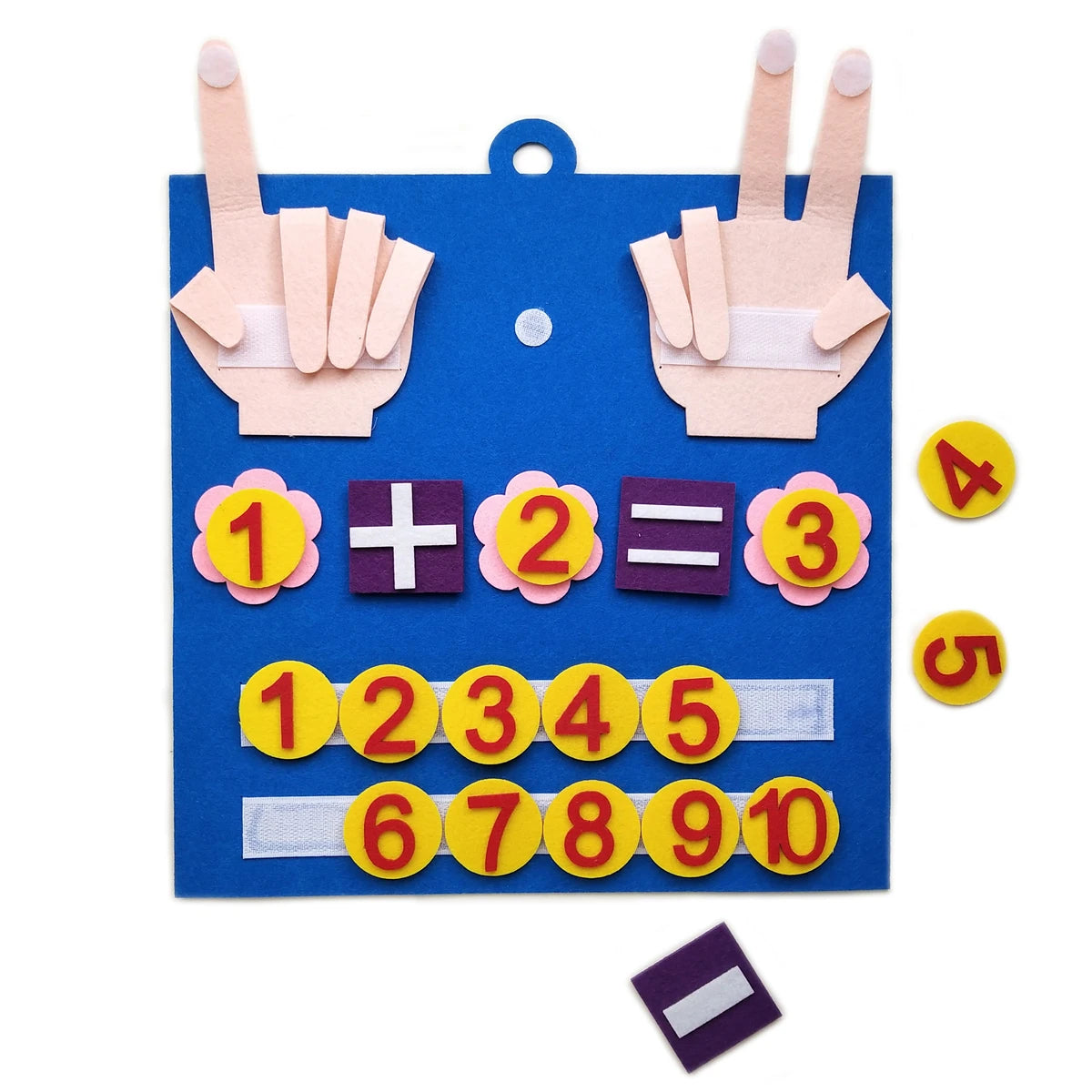 Jouets Montessori pour tout-petits, chiffres de doigts en feutre, jouet mathématique, comptage, éducation précoce, jeu d'apprentissage pour enfants, Intelligence