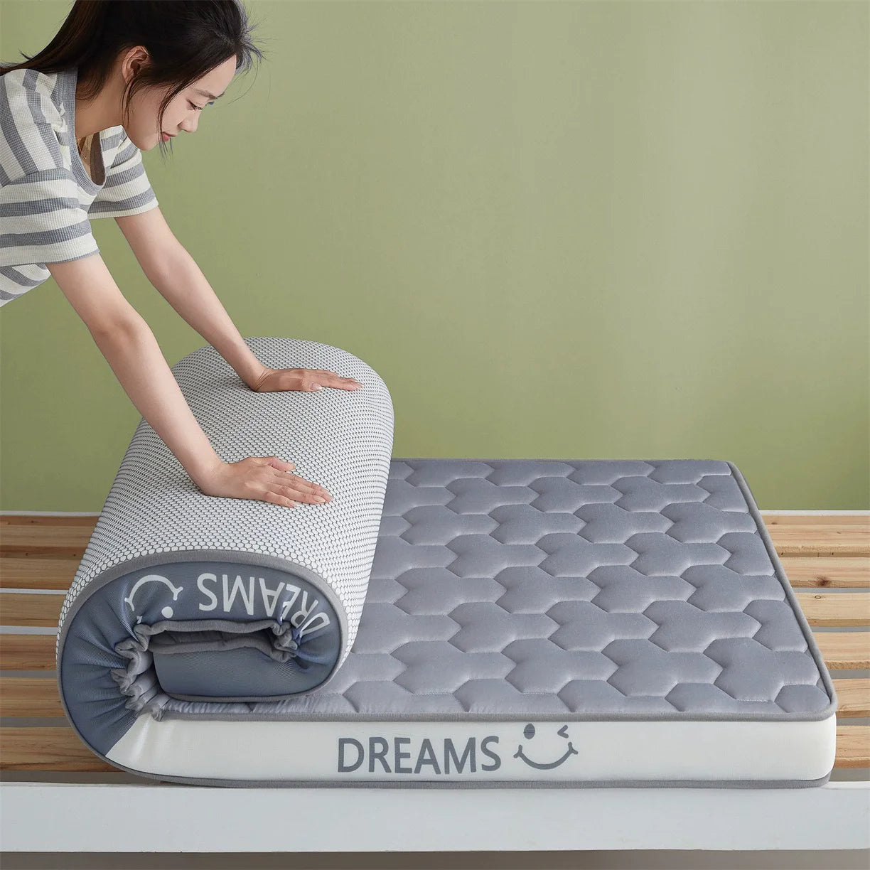 Matelas en Latex à mémoire de forme, pour usage domestique, lit Double simple Extra épais, pour dortoir d'étudiants, sol Tatami