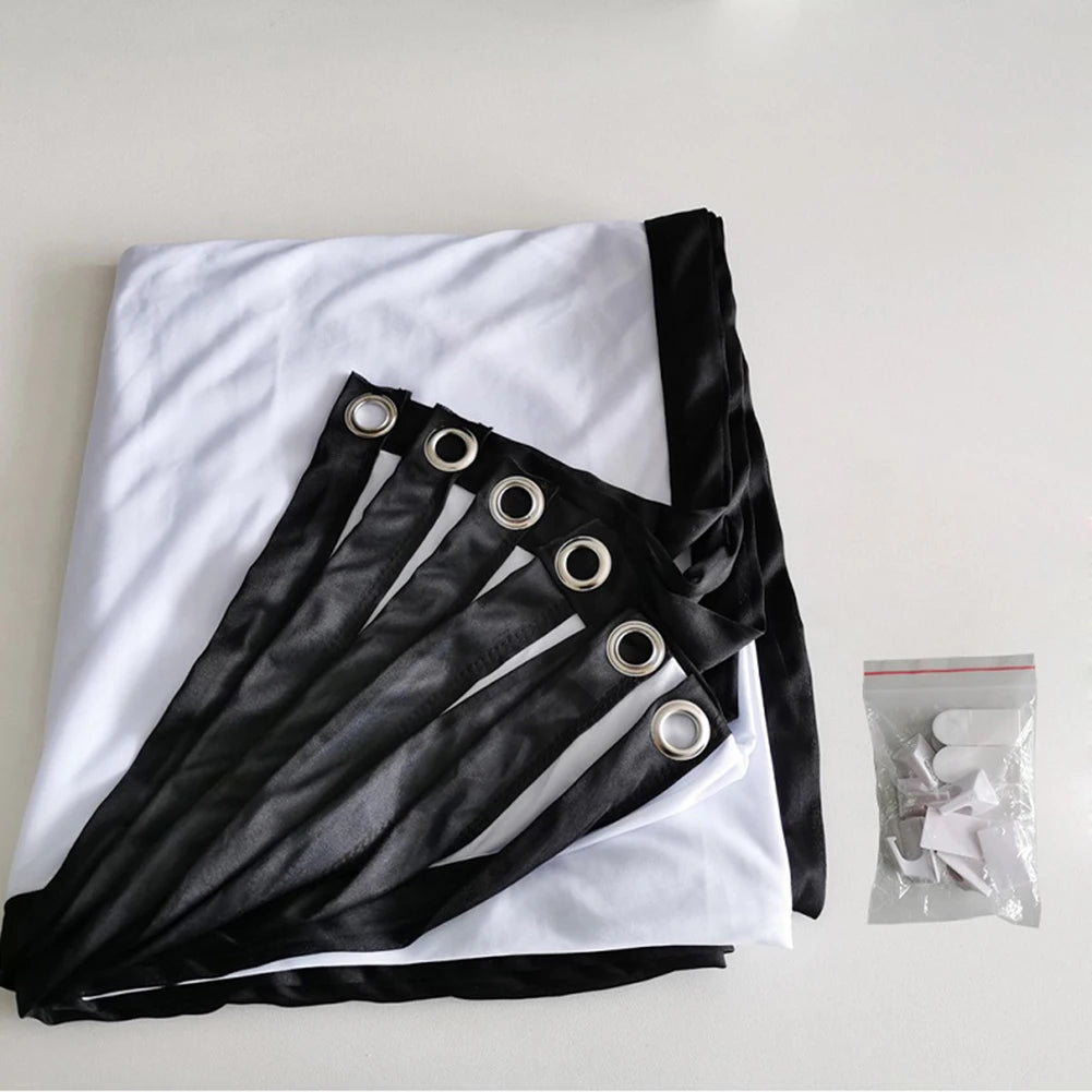 Écran de projection portable anti-lumière pour la maison et l'extérieur, rideau simple HD, cinéma maison de voyage, 60 pouces, 72 pouces, 84 pouces, 100 pouces, 120 pouces, 150 pouces