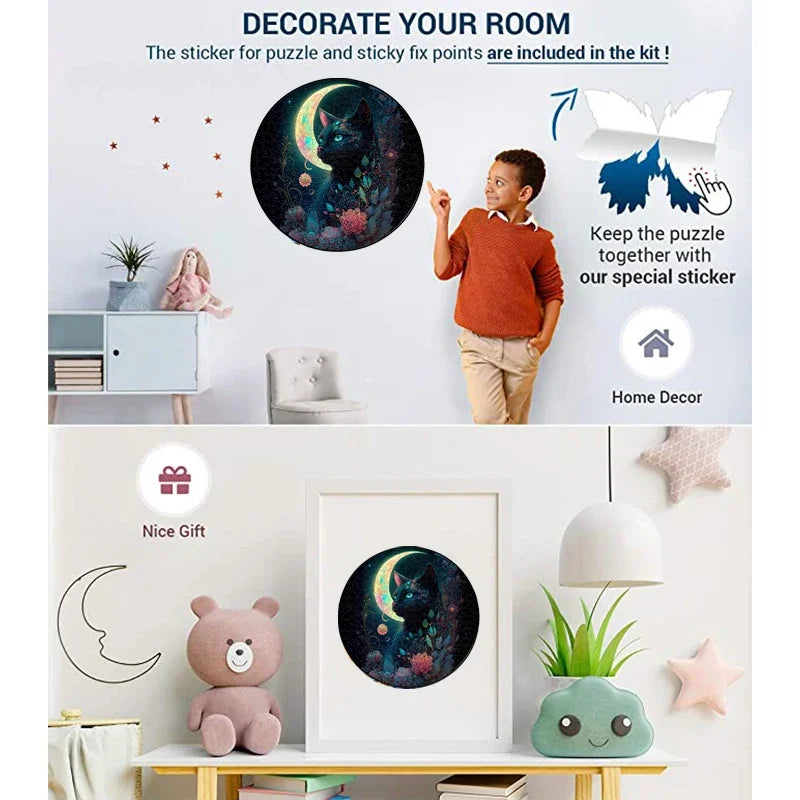 Puzzle en bois en forme d'animal irrégulier Puzzle en bois succulent coloré puzzle magique jouet intellectuel jouets éducatifs jeu naissance