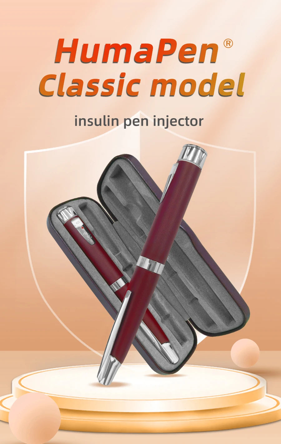 HumaPen – stylo d'injection de sucre dans le sang pour adultes, 3ml, dose contrôlée, soins de santé indolores, diabète et perte de poids
