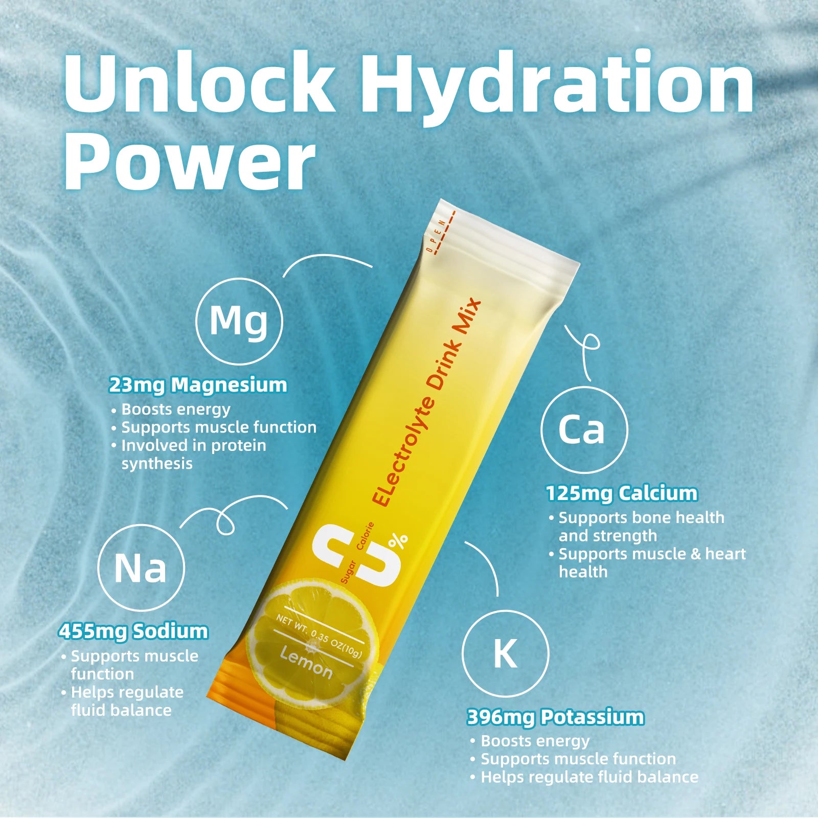 Poudre d'Électrolyte sans Sucre et 0 Calrespiration, Boissons Électrolytes, Hydrate Rapidement, Fournit Endurance et Soutien Énergétique, Sans OGM