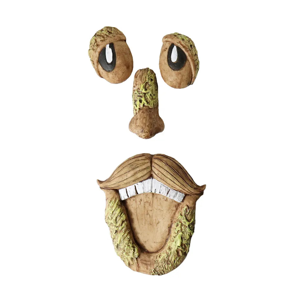 Décor de jardin enchanteur en résine avec visage d'arbre, matériaux de décoration, application multi-scènes, fantôme d'écorce, ornement de visage