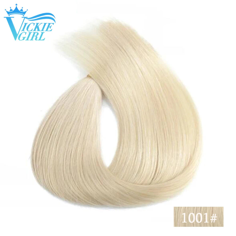 Straight Human Hair Weft Bundles Ombre Blonde Human Hair Extensions 100g/piece 16"-28" Skin Color Remy Straight Double Weft