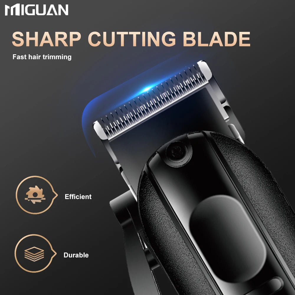 Tondeuse à cheveux professionnelle pour hommes avec écran LED, batterie au lithium rechargeable, chargement USB, tondeuse sans fil avec
