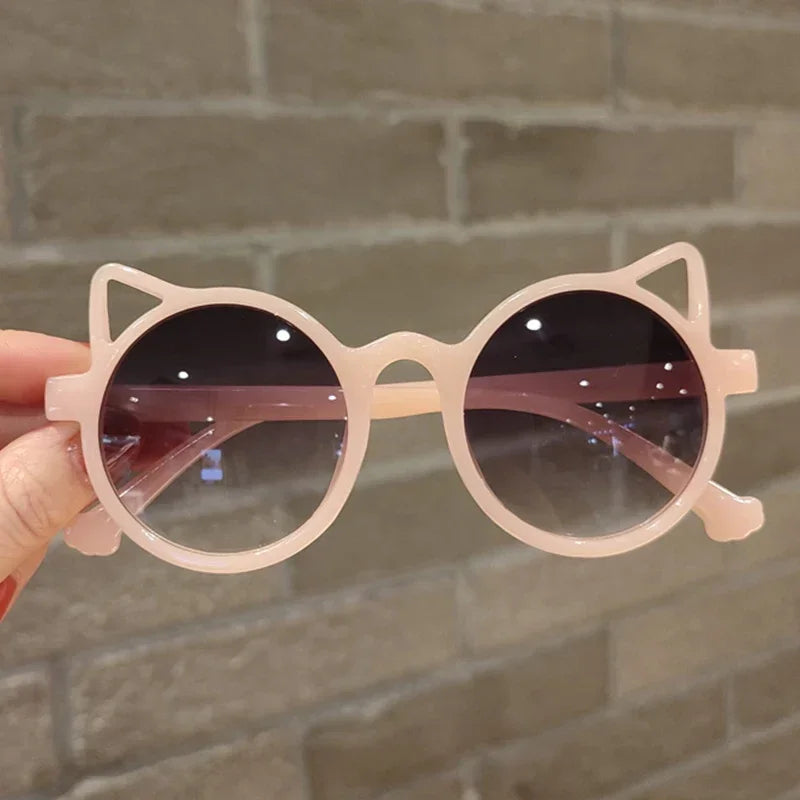 Lunettes de soleil pour enfants, oreilles de dessin animé d'animaux mignons, Protection solaire d'extérieur pour enfants, jolies lunettes de soleil Vintage pour enfants
