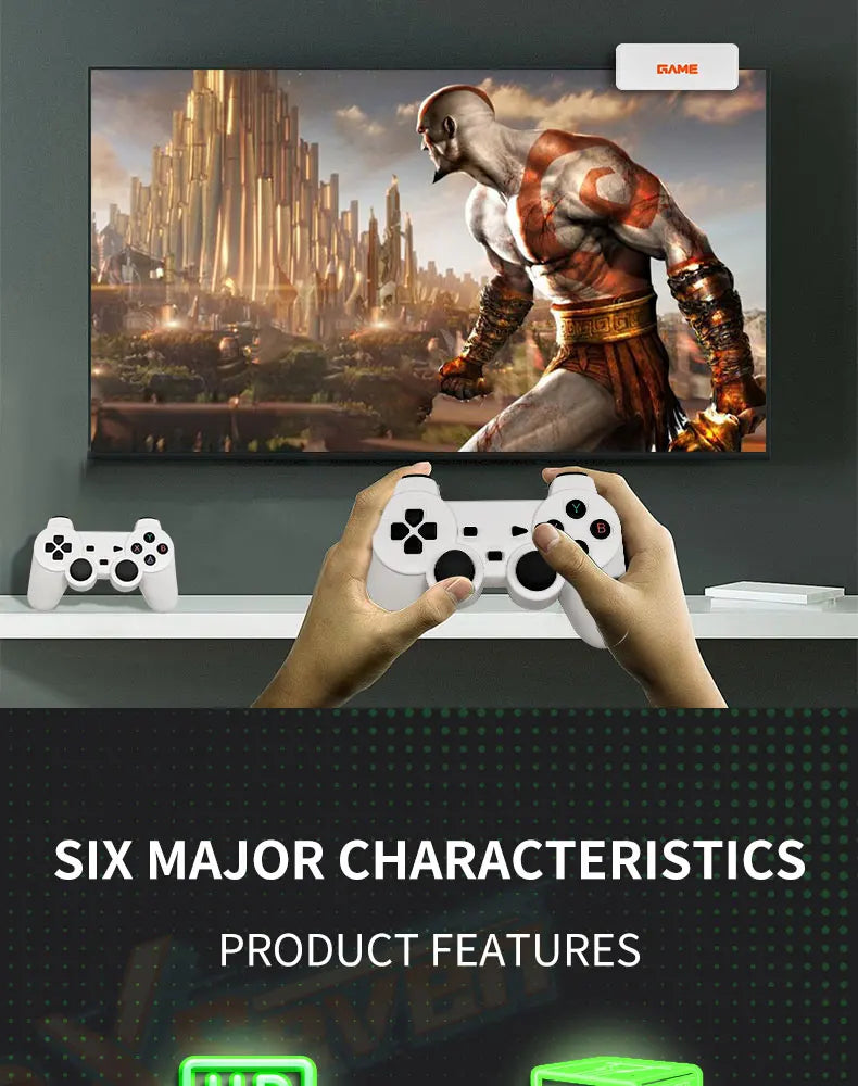 Coopreme Y7 Super TV Game Box HD sortie Joystick double contrôleur combat maison X7 Console de jeu PSP 10000 + de jeu