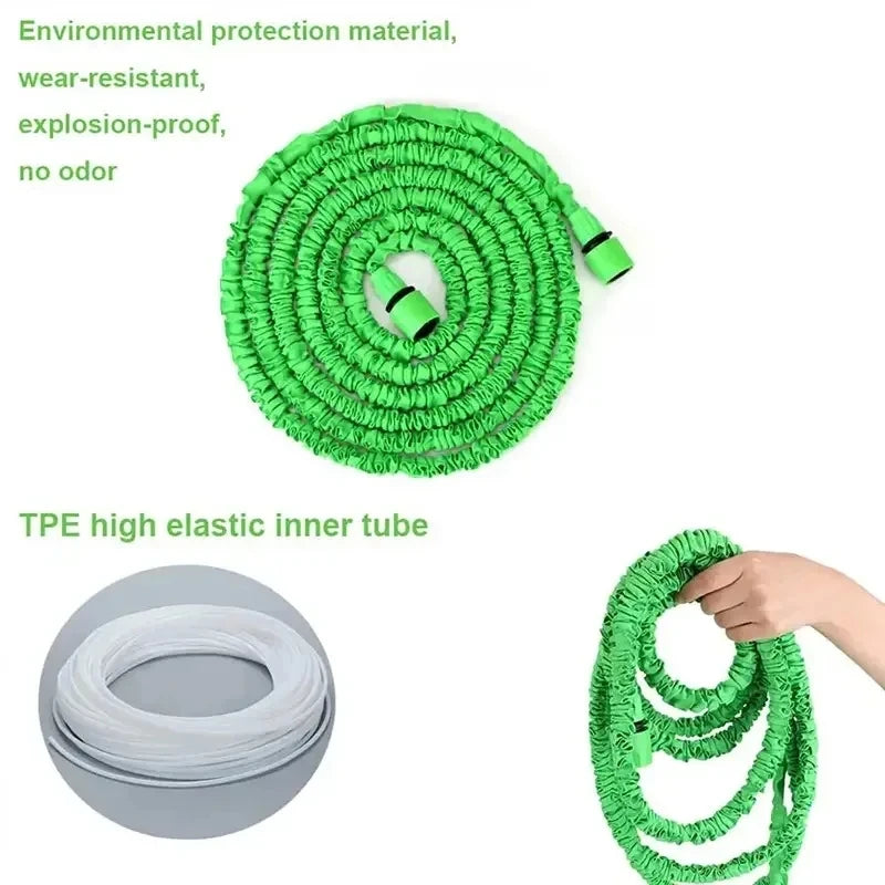 Tuyau magique extensible, lavage de voiture à haute pression, 7 fonctions de pulvérisation d'eau, pistolet à eau, tuyau d'arrosage de jardin domestique