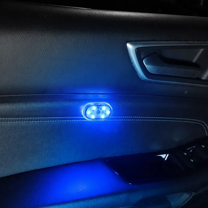 Voiture LED lumières tactiles USB capteur Rechargeable lampe de lecture Auto porte lumière toit plafonnier voiture intérieur atmosphère lampe