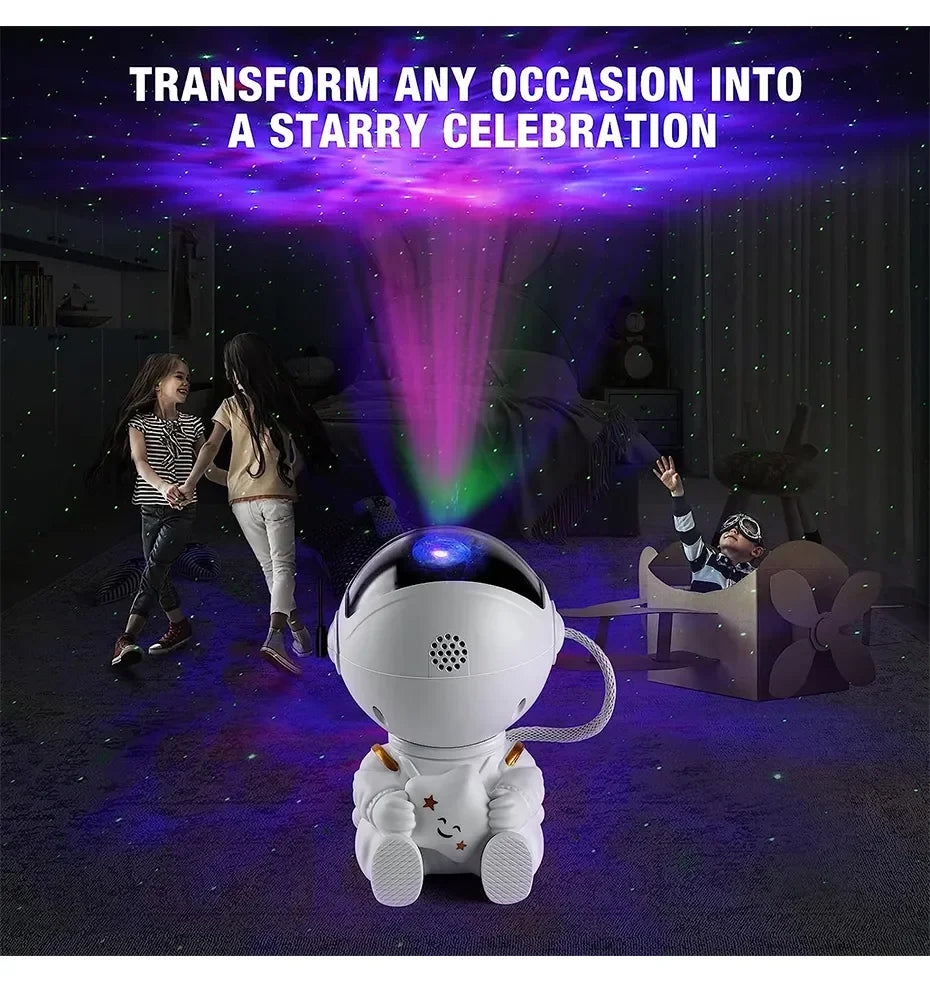 Projecteur d'étoiles pour enfants, veilleuse avec télécommande, conception réglable à 360 °, astronaute, nébuleuse, galaxie, éclairage pour enfants