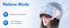 Masseur de tête pour soulager la fatigue, masseur oculaire avec chaleur, massage de la tête et des yeux pour soulager le stress, compatible Bluetooth, cadeaux idéaux