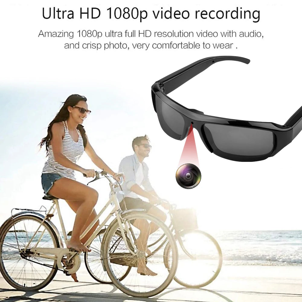 Mini caméra portable avec lunettes, enregistreur vidéo extérieur, prise de photos, cyclisme, contrôle à un bouton, HD, 1080P