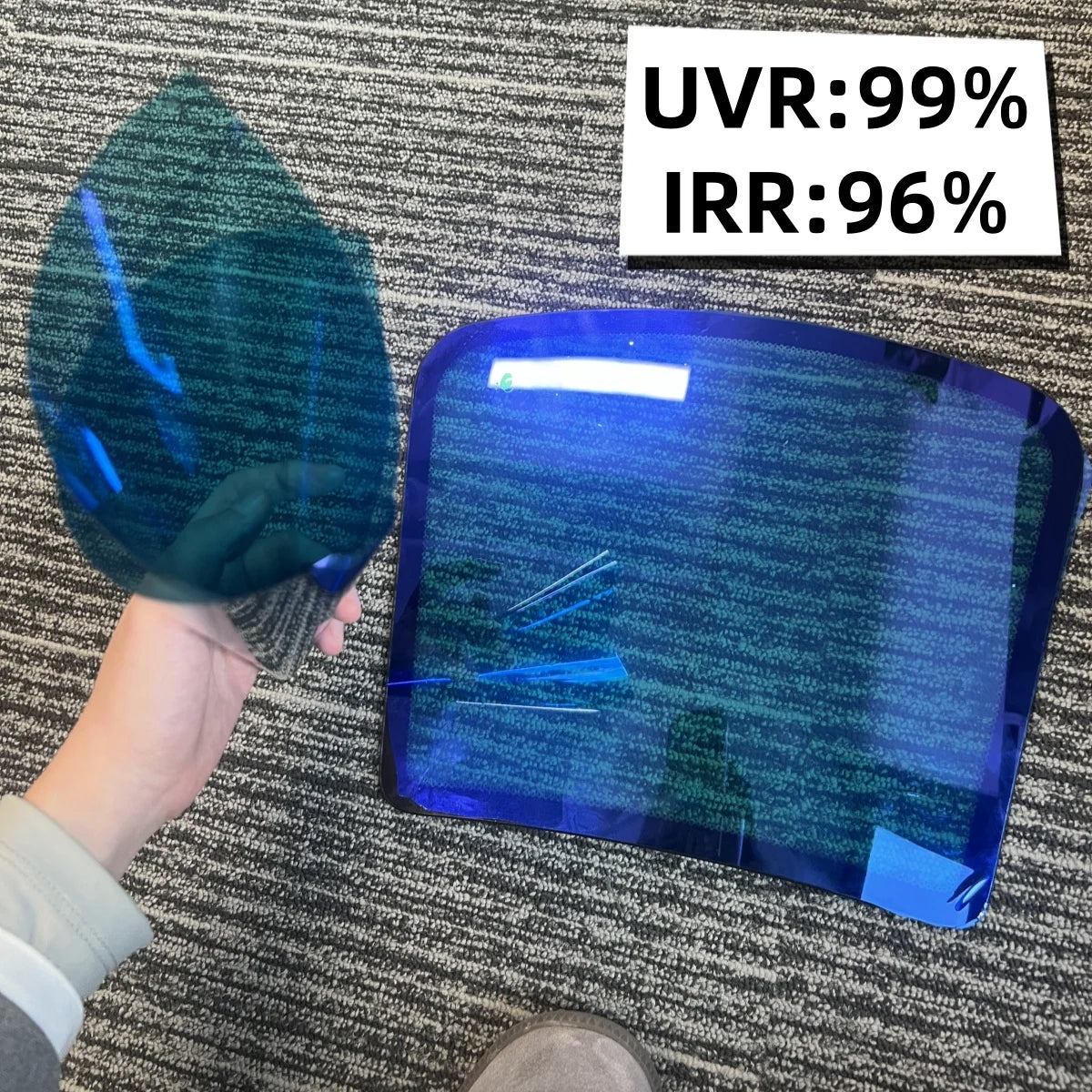 Film caméléon bleu 50/76/100cm, largeur 50/76/100cm, pour vitres de voiture, teinte Chanage, autocollant en verre, feuilles de protection décoratives solaires