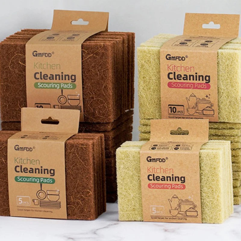 Éponges en microcarence de sisal pour la vaisselle, éponges végétales écologiques, fibre naturelle, livres, gril, accessoires de cuisine, 5 pièces, 10 pièces