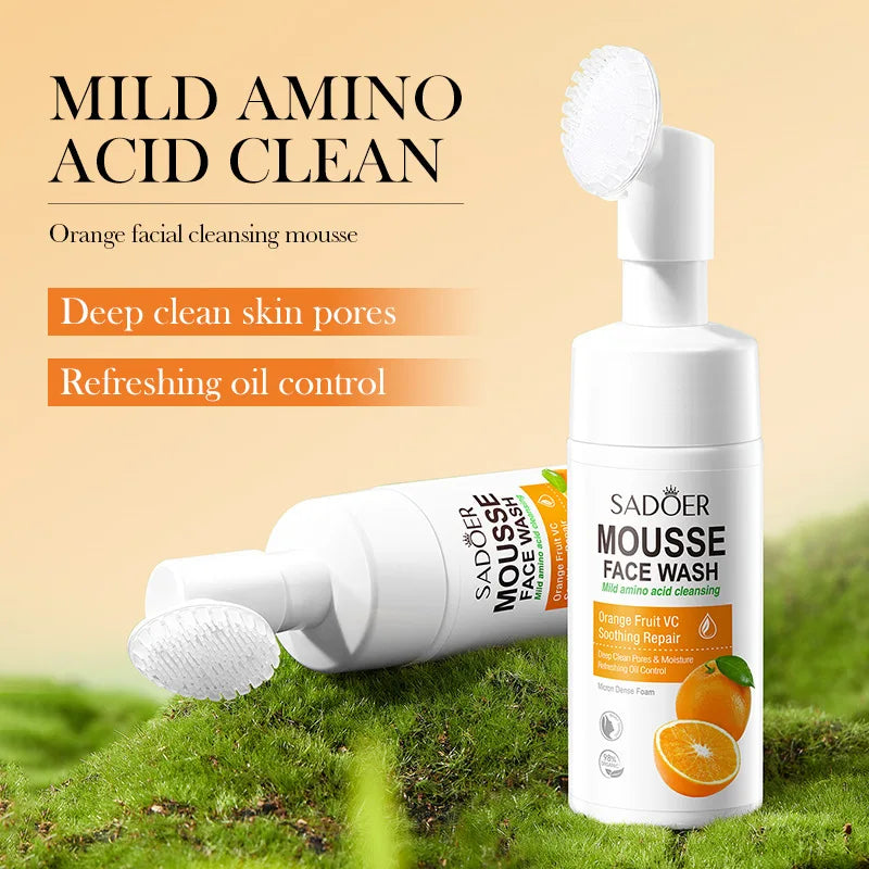 SAODER Fruits nettoyant pour le visage mousse de lavage du visage Massage nettoyage Mossee hydratant produits de soins de la peau du visage