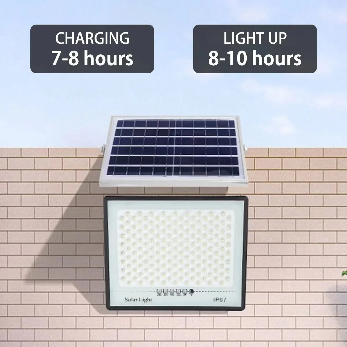 Lampes de jardin LED extérieures à énergie solaire – Spot mural étanche IP67 pour paysage, façades de construction et éclairage de secours