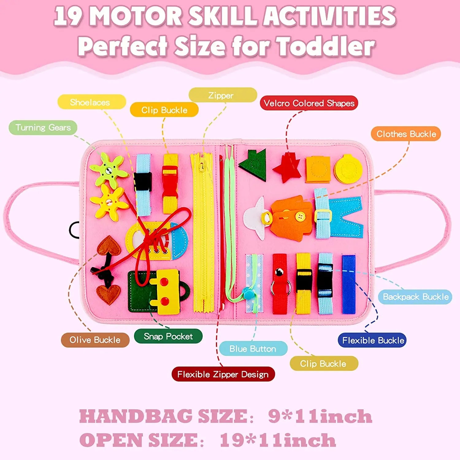 Planche de développement d'activités sensorielles, jouets Montessori, planche d'apprentissage pour les motricité, planche d'apprentissage pour les tout-petits