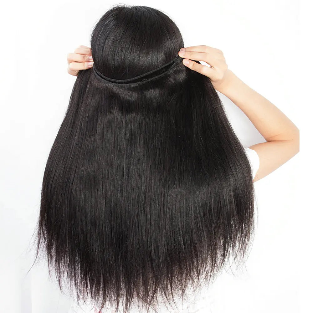 Paquets brésiliens de cheveux raides 1/3/4 pièces 100% cheveux humains non transformés paquets droits Extensions de cheveux humains pour les femmes noires
