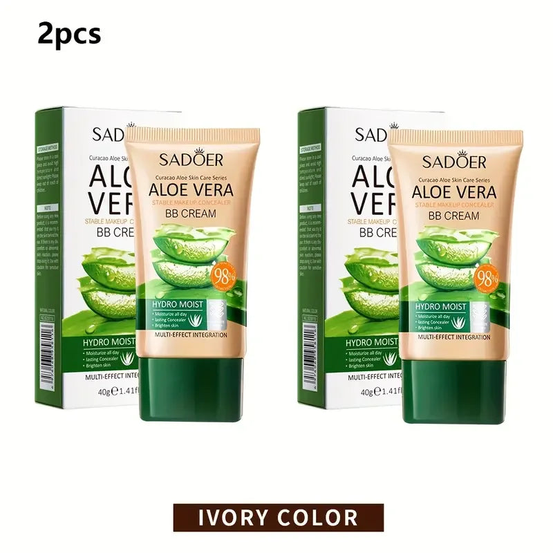 Aloe Vera BB crème-hydratant et dissimulant au collagène fond de teint à couverture complète, correcteur longue durée et léger