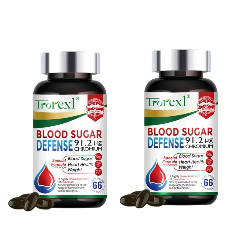 Blood sugar diabetes capsule for cardiovascular health, glucose metabolism, and maintenance of normal blood glucose levels