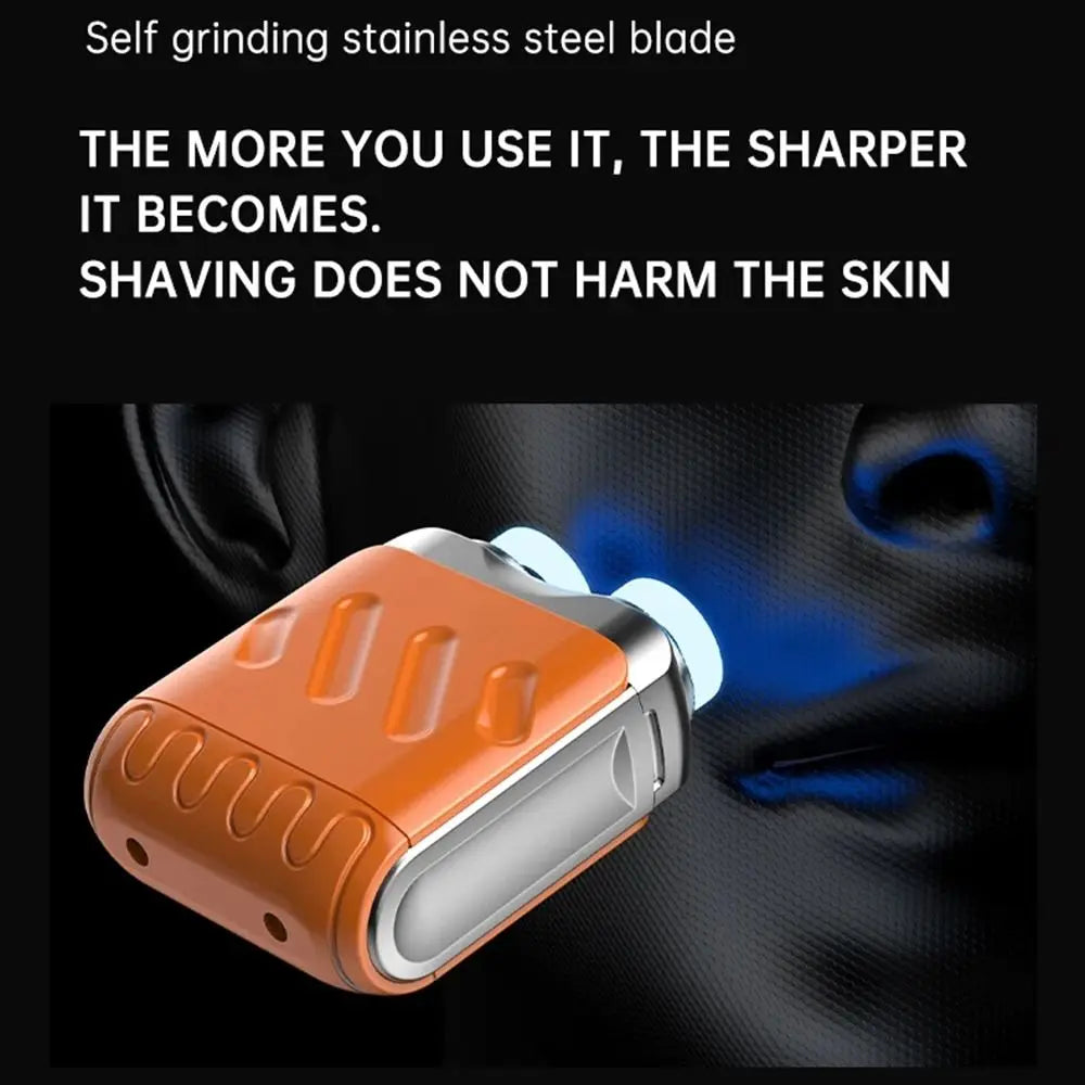 Mini Compact Electric Shaver for Men, Magnetic, Double Head, Portable, Rotary, Waterproof, 9000 Revolutions, Beard Trimmer for Dad